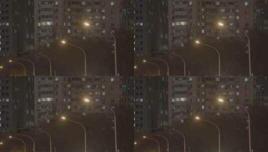 城市夜晚路灯空镜高清在线视频素材下载