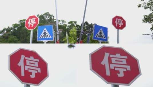 广东天河停车标志牌高清在线视频素材下载
