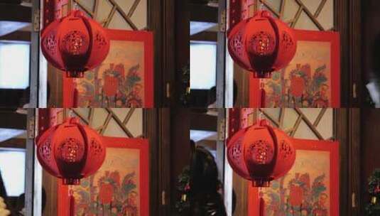 春节灯笼门神高清在线视频素材下载
