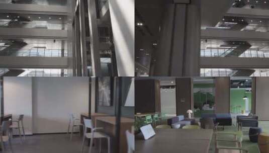 办公大楼 室内装修 高档写字楼 集团建筑高清在线视频素材下载