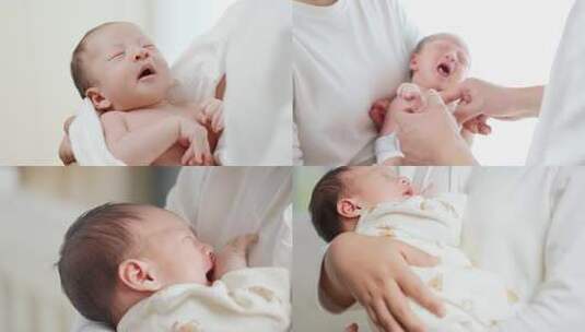 4k母亲抱着婴儿高清在线视频素材下载