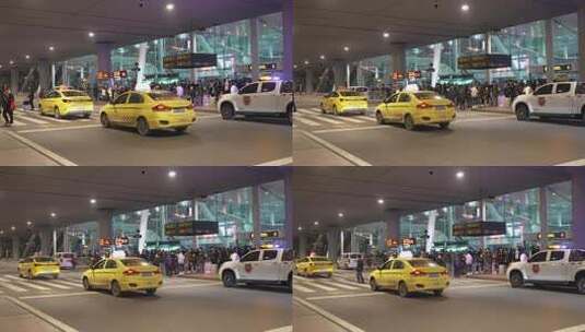 江北国际机场夜景高清在线视频素材下载