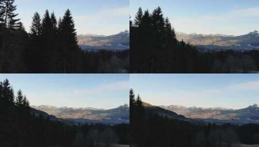 奥地利福拉尔贝格寒冷的冬日高清在线视频素材下载