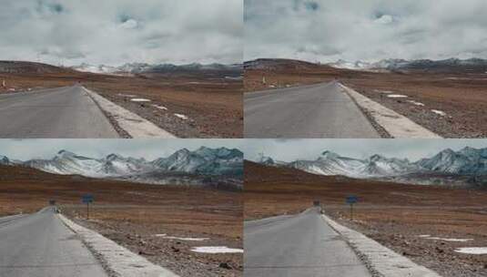 西藏旅游风光318国道喜马拉雅山脉残雪高清在线视频素材下载