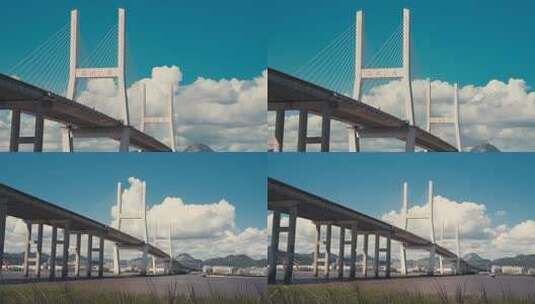 温州大桥延时摄影4K高清在线视频素材下载