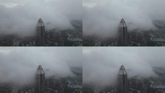 深圳市4K平安金融中心大厦航拍高清在线视频素材下载