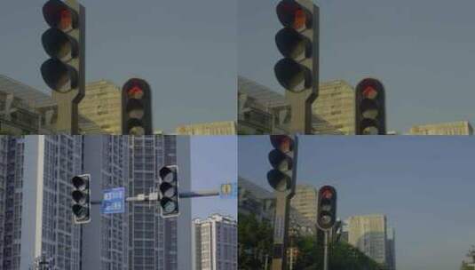 广州黄埔红绿灯合集高清在线视频素材下载