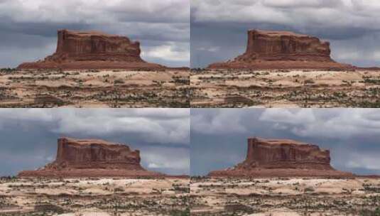荒漠中的巨大岩石高清在线视频素材下载