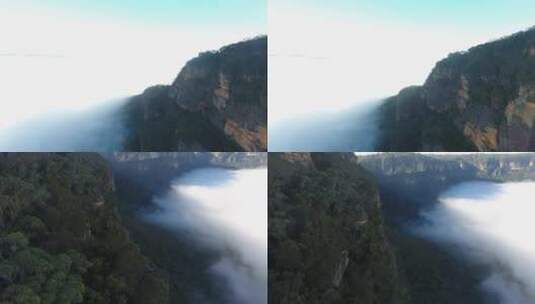 4k森林大自然流水风景树林山水自然山山川高清在线视频素材下载