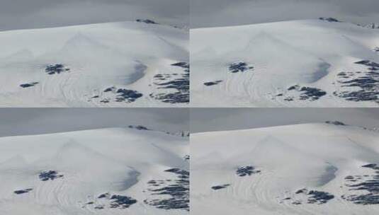 登山者攀登四川甘孜贡嘎山乡乌库楚雪山高清在线视频素材下载