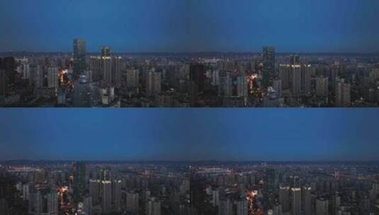 重庆渝中大坪夜景航拍高清在线视频素材下载