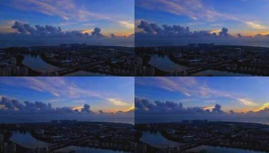 夏天 晚霞 云层 黄昏 日落 天空 海南 空镜高清在线视频素材下载