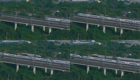城市交通高架桥动车高铁高清在线视频素材下载