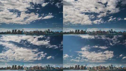 纽约曼哈顿的延时摄影高清在线视频素材下载