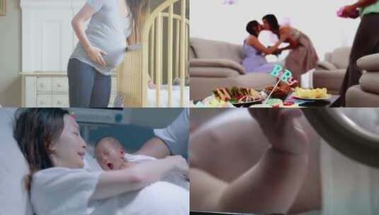 孕妇 婴儿 怀孕高清在线视频素材下载