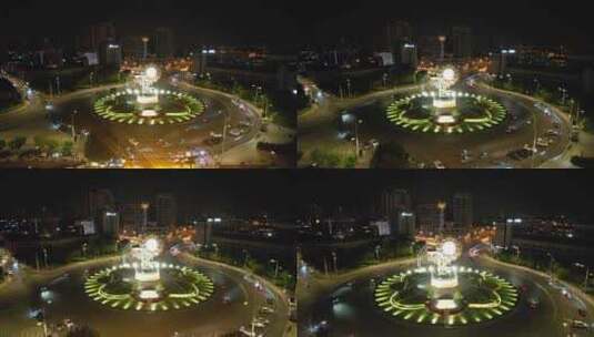 天津城市风光夜景航拍高清在线视频素材下载