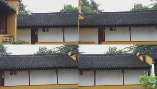 古建筑下雨素材苏州北寺塔实拍高清在线视频素材下载