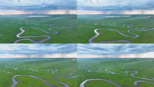 天下第一曲水--莫日格勒河延时摄影高清在线视频素材下载