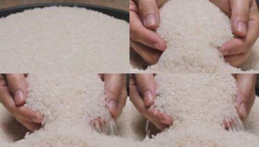 大米 五常大米 粮食丰收 粮仓高清在线视频素材下载