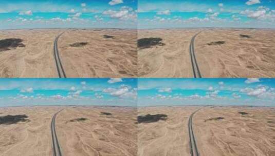 荒漠中的高速公路高清在线视频素材下载