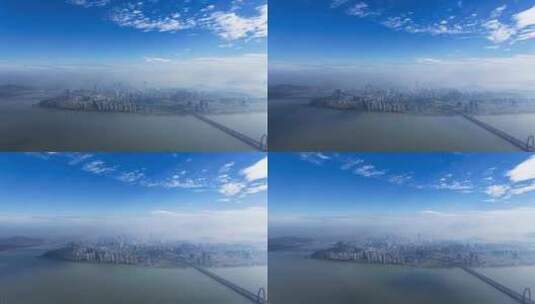 杭州之江大桥 钱江新城 延时摄影高清在线视频素材下载