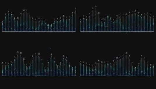 【透明通道】音频声波波浪线高清在线视频素材下载