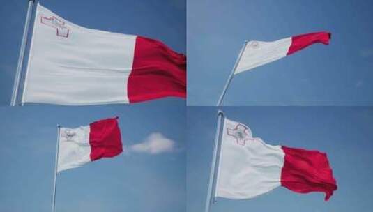 马耳他旗帜高清在线视频素材下载