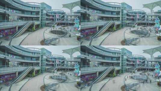 龙华观澜湖新城商场内部商业场景高清在线视频素材下载