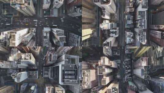 俯拍香港湾仔区建筑高清在线视频素材下载