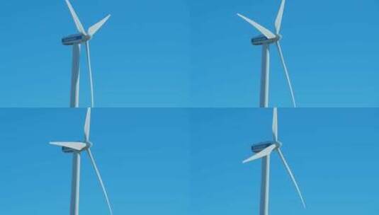 草原风力发电风车高清在线视频素材下载