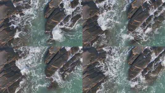 海边海浪慢门航拍宣传片高清在线视频素材下载