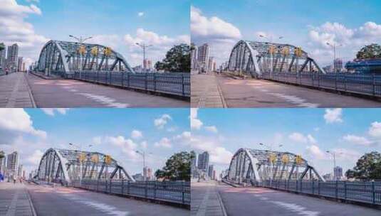 广州_海珠桥_道路桥梁_延时摄影高清在线视频素材下载