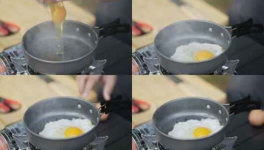 煎鸡蛋烹饪高清在线视频素材下载