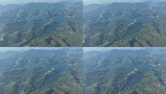 森林山水湖泊航拍青山绿水山川河流山峰风景高清在线视频素材下载