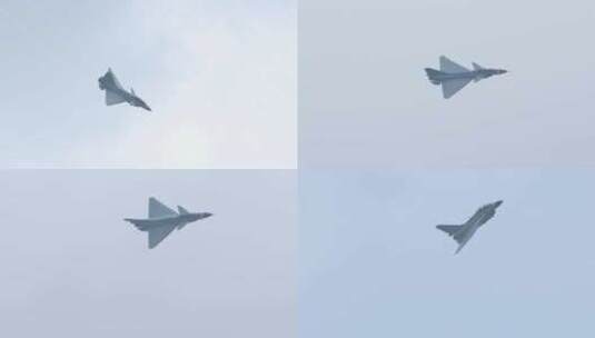 长春航展中国空军歼-10战机高清在线视频素材下载