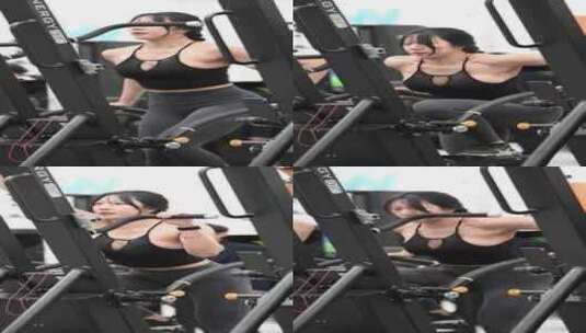 美女健身运动锻炼美女在健身房有氧运动高清在线视频素材下载