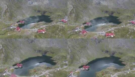 Balea湖在Transfagarasa高清在线视频素材下载