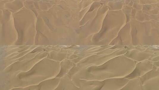 新疆库木塔格沙漠航拍高清在线视频素材下载