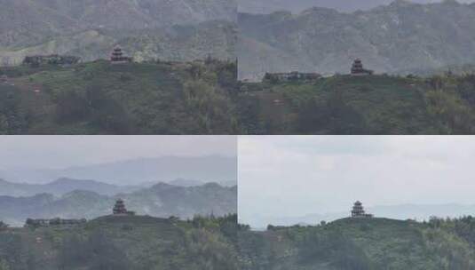 仙人山景区布央茶园航拍高清在线视频素材下载