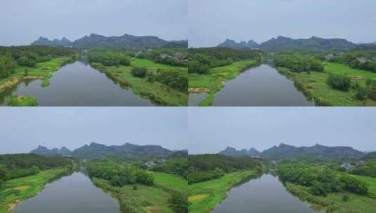 青山绿水乡村河流高清在线视频素材下载