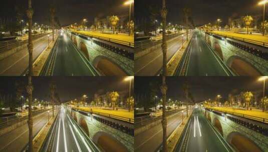 城市夜间交通高清在线视频素材下载