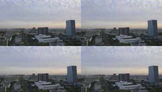 清晨阳光城市高楼 苏州高新区高清在线视频素材下载