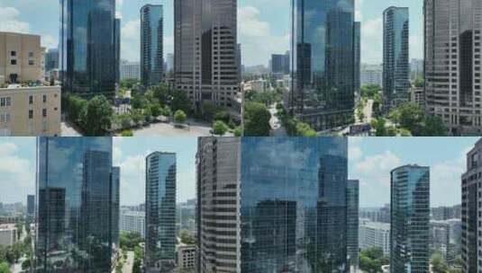 佐治亚州亚特兰大市中心高楼的鸟瞰图高清在线视频素材下载