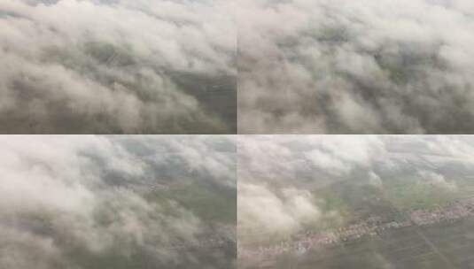 飞机上拍的宁夏平原高清在线视频素材下载