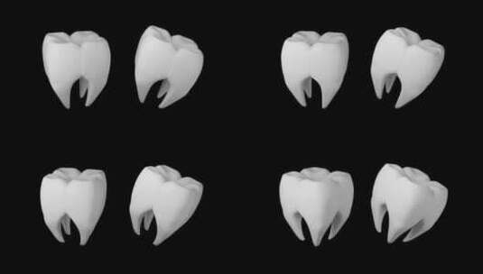 磨牙旋转背景与无缝循环3D渲染动画。健康高清在线视频素材下载