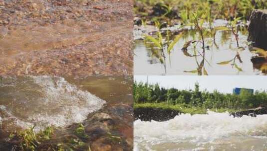 水流溪水小河 湍急水流 山泉高清在线视频素材下载