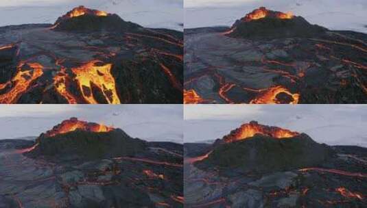 火山，喷发，熔岩，火山口高清在线视频素材下载