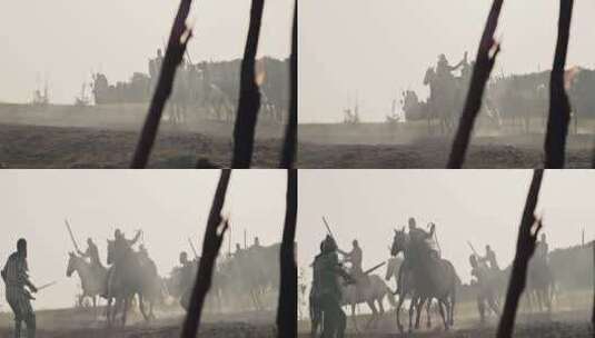 骑士，马背，战斗，剑高清在线视频素材下载