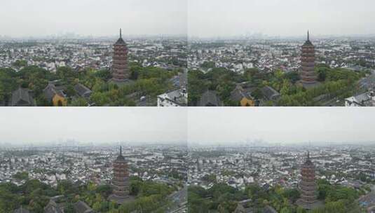 苏州北塔寺 城市古建筑风光 历史文化高清在线视频素材下载