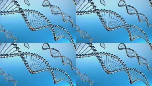 DNA分子链化学键水分子生物学结构高清在线视频素材下载